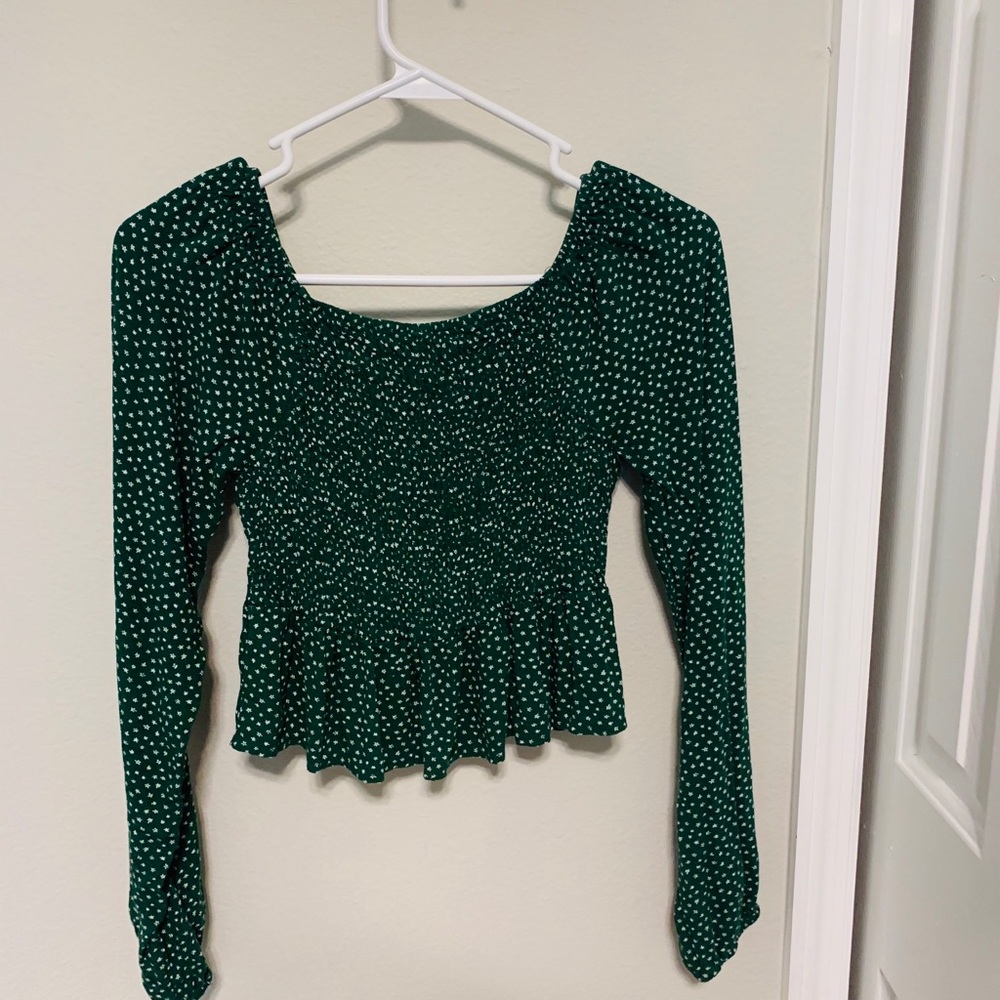 LA HEARTS PacSun green star blouse